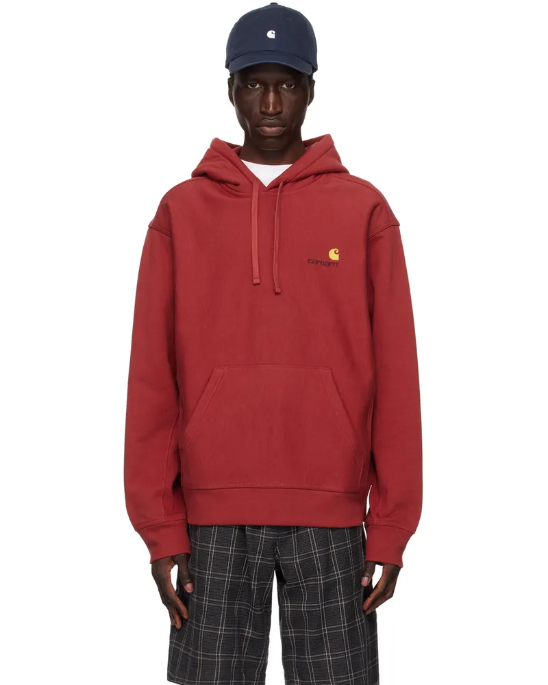 Carhartt WIP Red American Script Hoodie Xx
