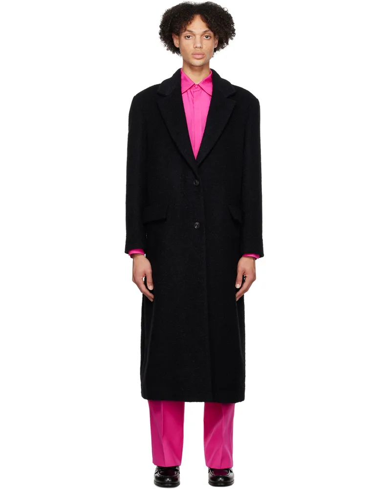 Valentino Garavani Black Single-Breasted Coat 0no