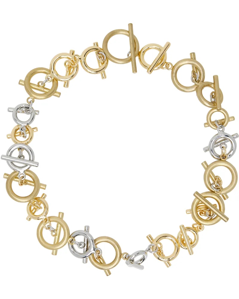 Sacai Gold & Silver Toggle Clasp Necklace 955