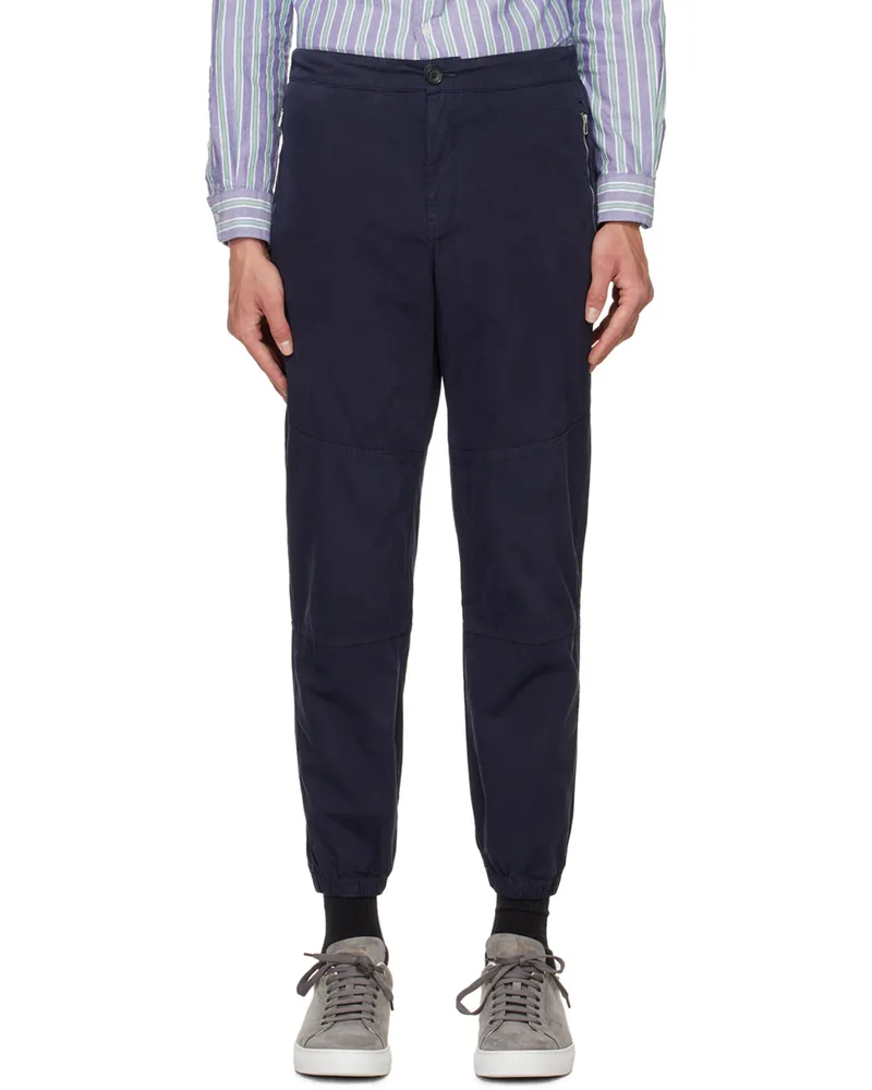 Paul Smith Navy Paneled Trousers 49