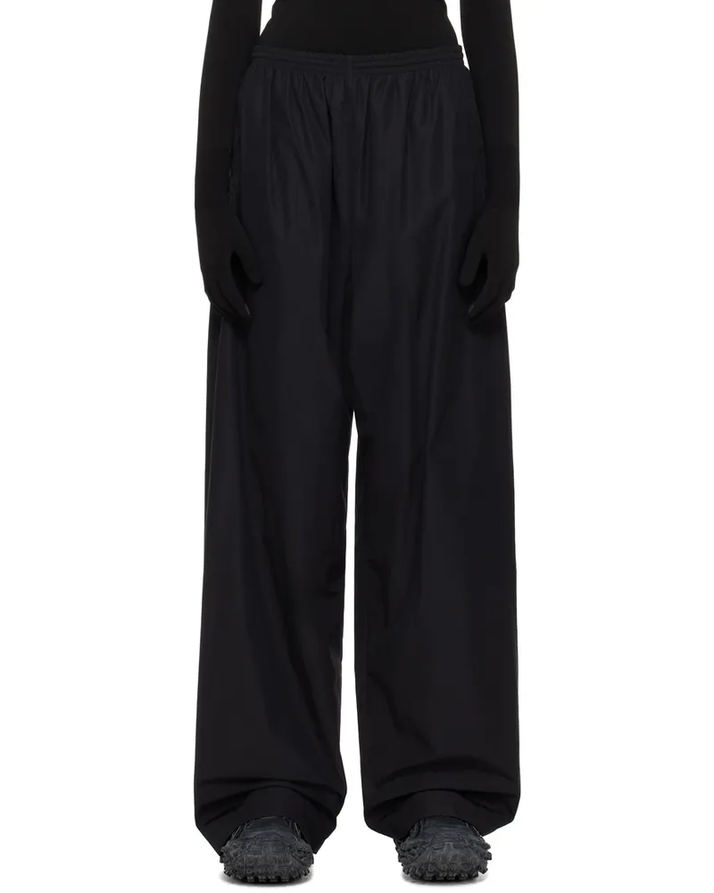 Balenciaga Black Drawstring Track Pants 1000