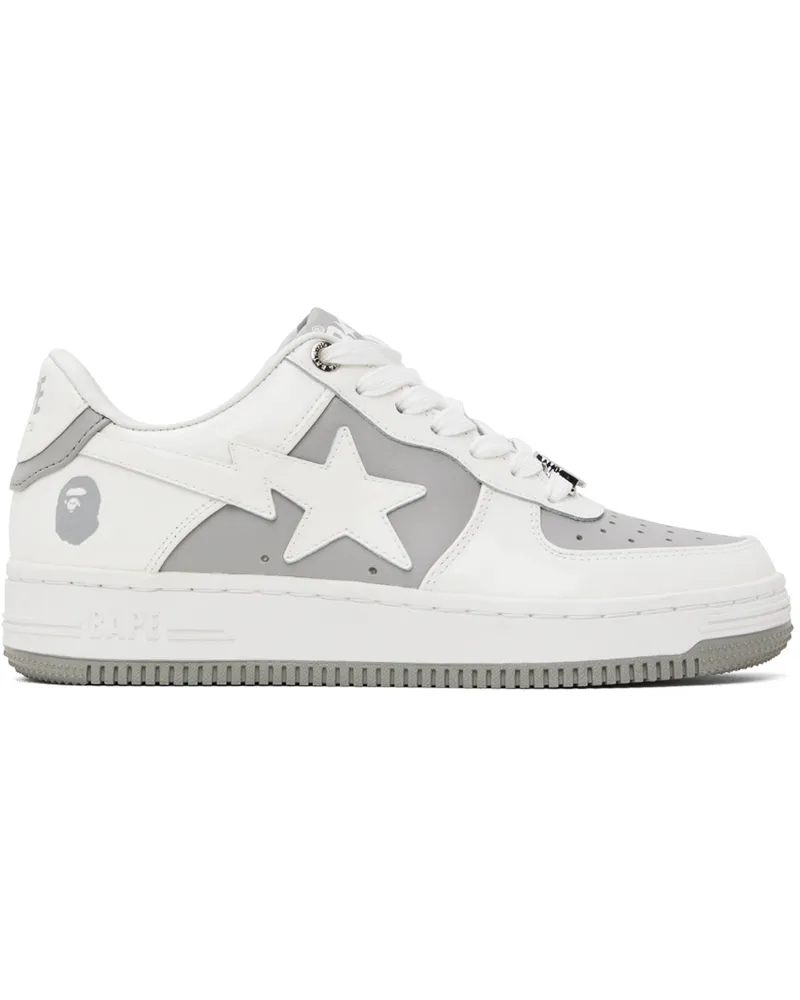 BAPE White & Gray STA #6 Sneakers Gray