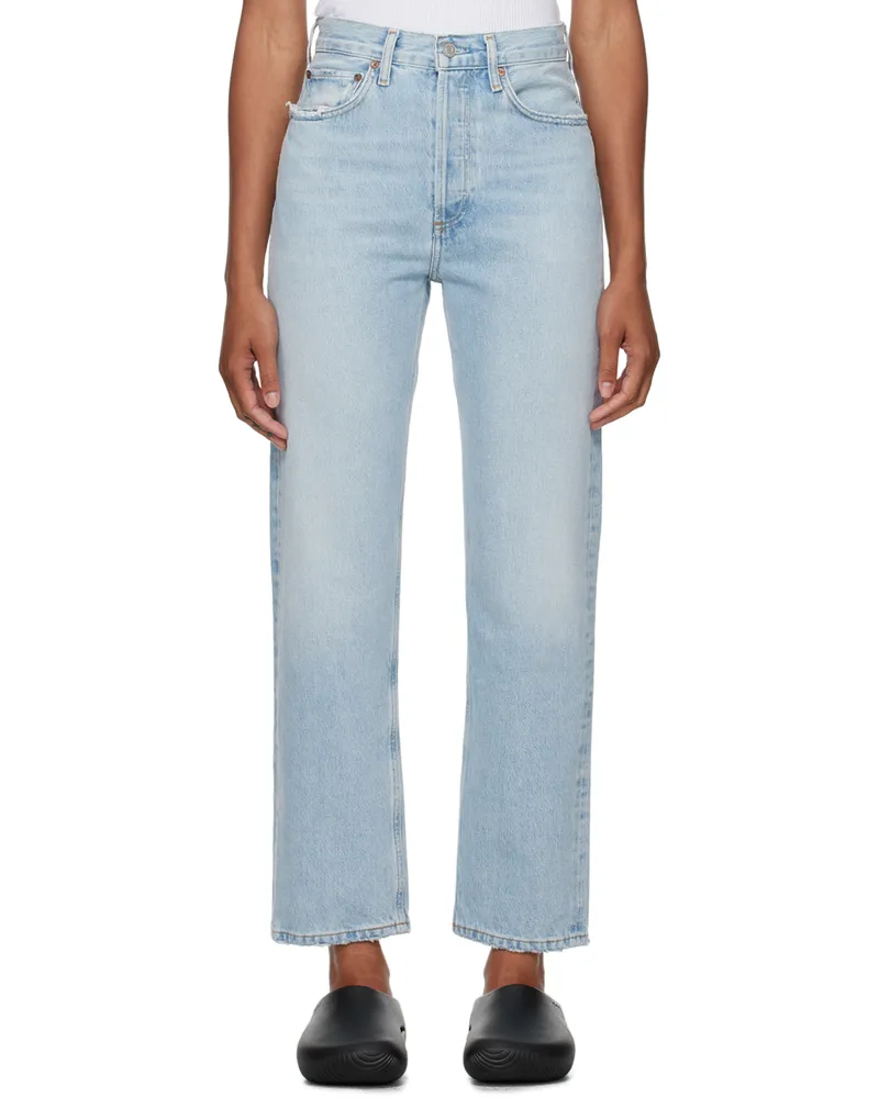 AGOLDE Blue 90's Pinch Waist Jeans Focus
