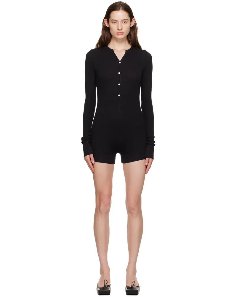 ÉTERNE Black Thermal Romper Black