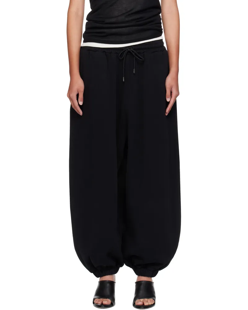 LU'U DAN Black Baggy Bontan Lounge Pants Black