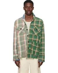 Greg Lauren Green Boxy Shirt Mixed