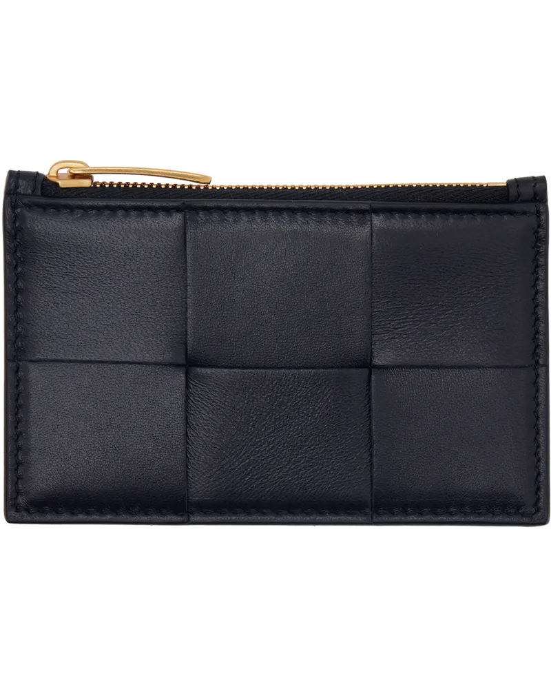 Bottega Veneta Navy Zipped Card Case 8837