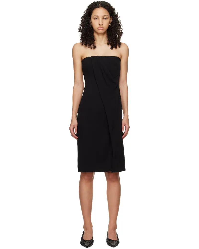 Anine Bing Black Halle Midi Dress Black