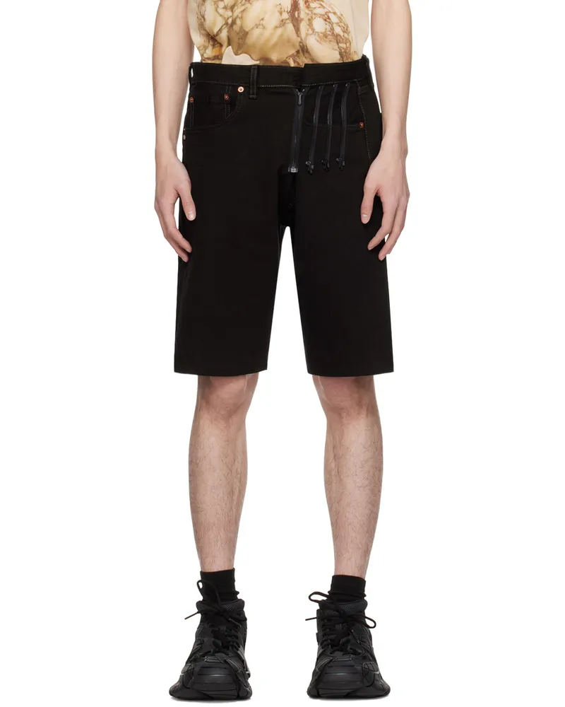 BLESS Black Upcycled Denim Shorts Denimblack