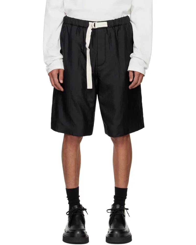 Jil Sander Black Drawstring Shorts 001