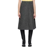 Gray Nicoline Midi Skirt
