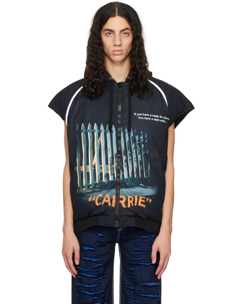 J.W.Anderson Black 'Carrie' Gate Printed Vest 999