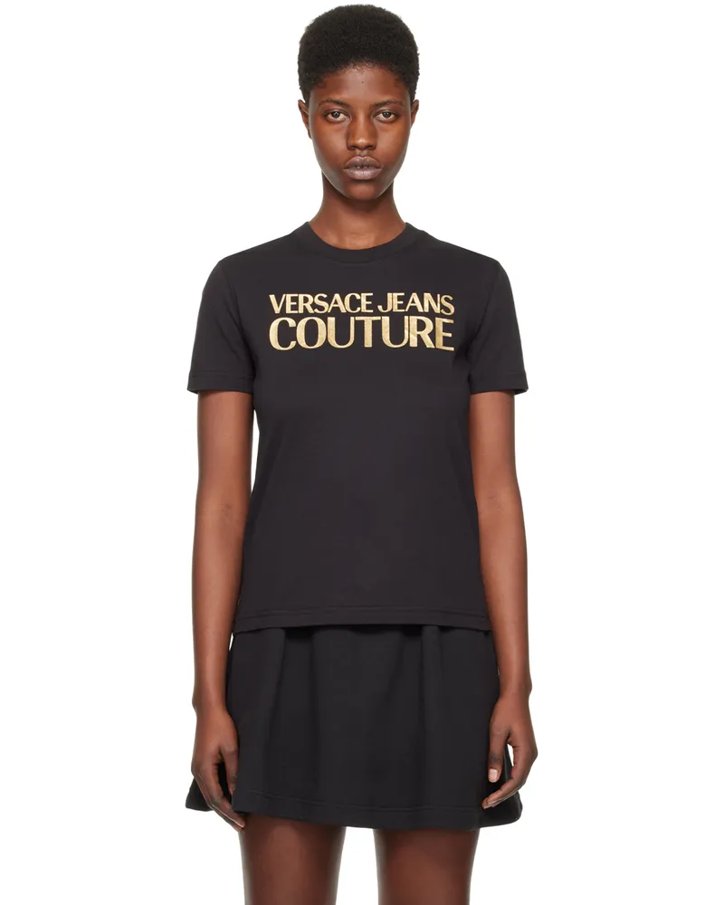 Versace Jeans Black Bonded T-Shirt Eg89