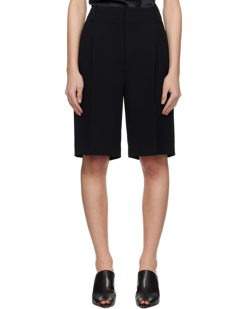 KHAITE Black Laden Shorts 200