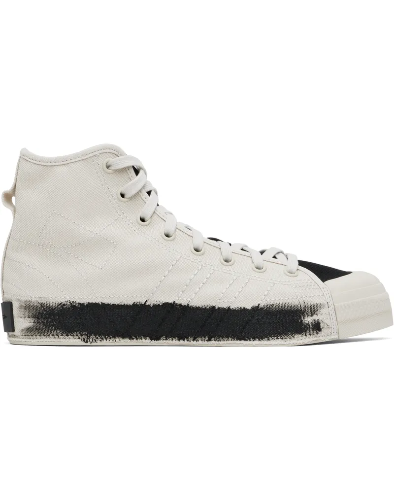 Y-3 Off-White & Black Nizza Hi Sneakers Talc