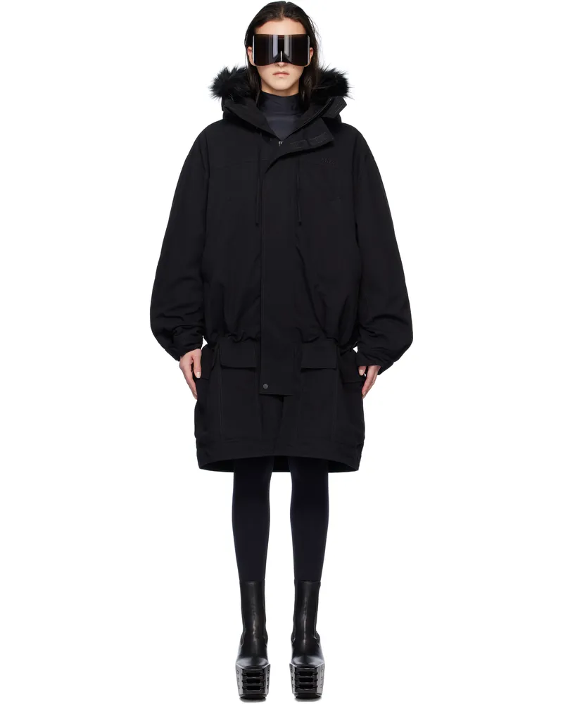 032c Black 'OSL2BER' Dropped Waist Jacket Black