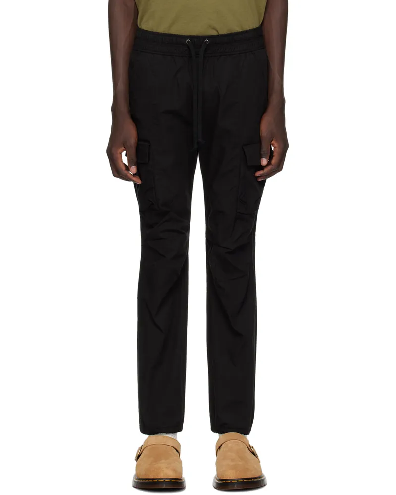 John Elliott + Co Black Relaxed Fit Cargo Pants Black
