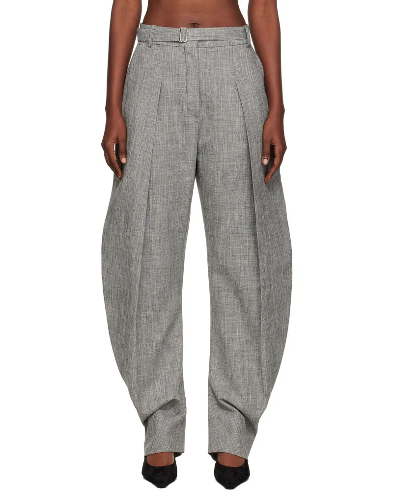 Lanvin Gray Barrel Trousers Heather