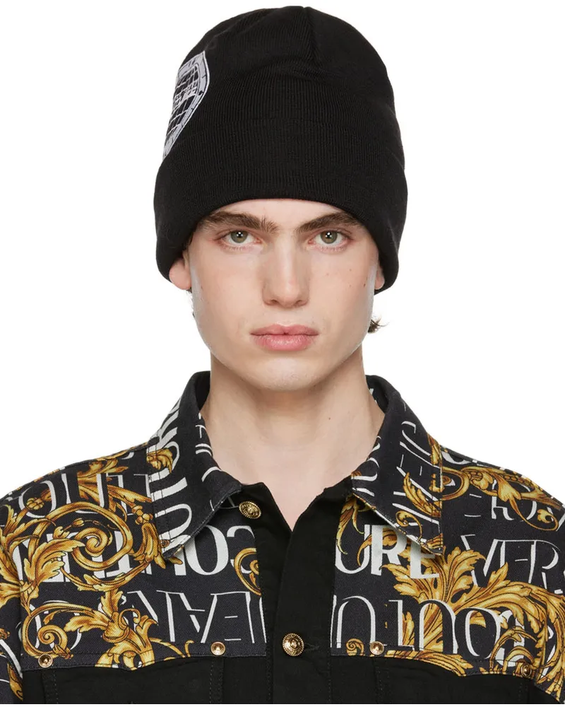 Versace Jeans Black Space Beanie El01