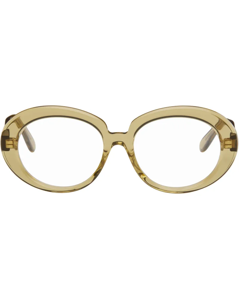 Loewe Khaki Curvy Glasses Shiny