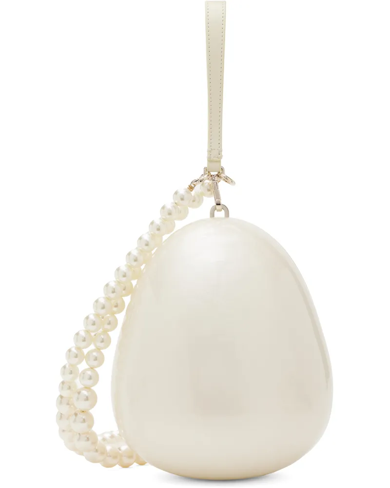 Simone Rocha Off-White Large Pearl Egg Bag Pearl