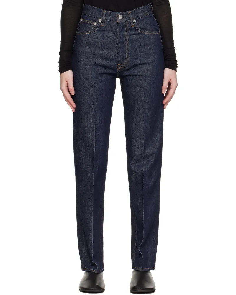 AURALEE Indigo Hard Twist Denim 5P Jeans Indigo