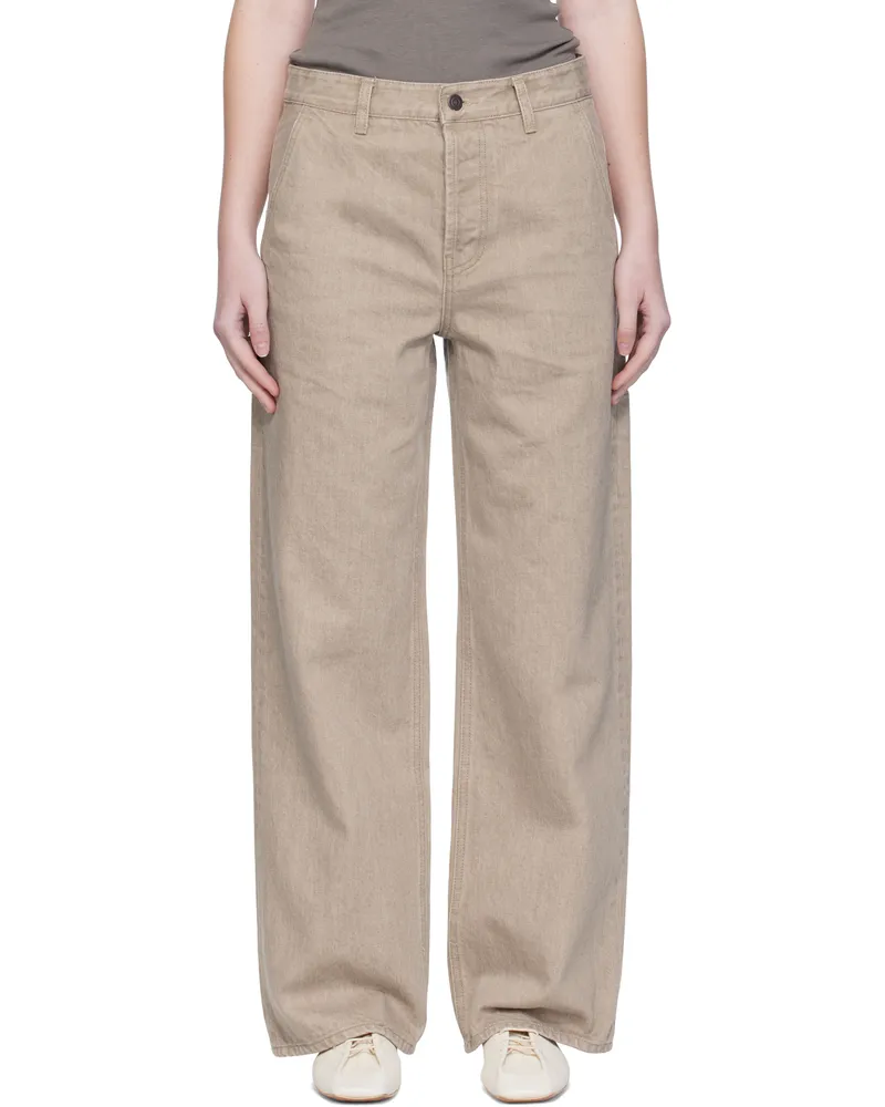 Arch The Beige Midrise Jeans L