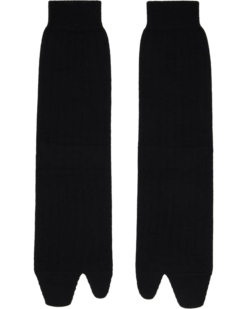 Maison Margiela Black Bootleg Tabi Socks 900