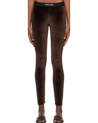 Tom Ford Brown Jacquard Leggings Kbchocolate