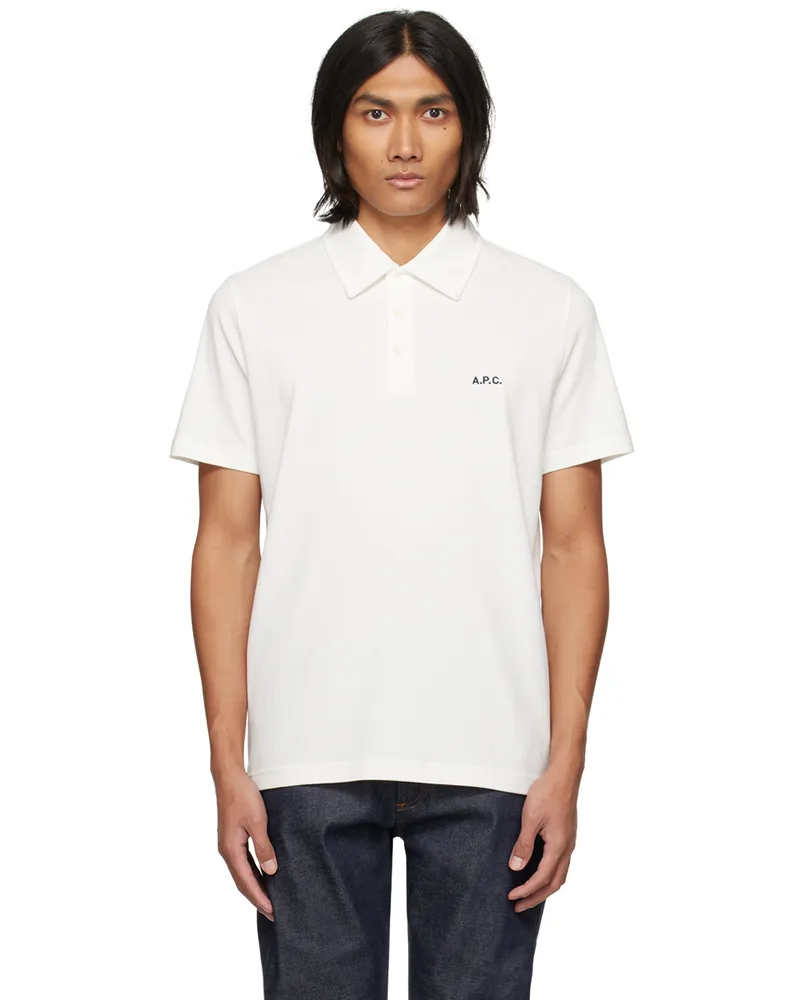 A.P.C. White Austin Polo Aab