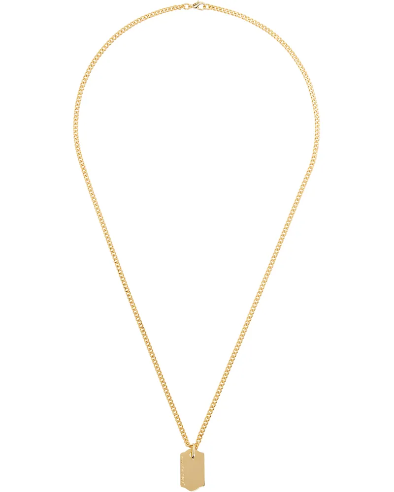 In Gold We Trust Paris SSENSE Exclusive Gold Dog Tag Necklace Gold