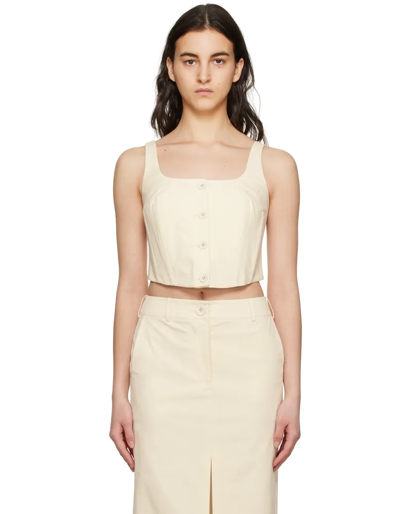 Anna Quan Off-White Mae Tank Top Milk