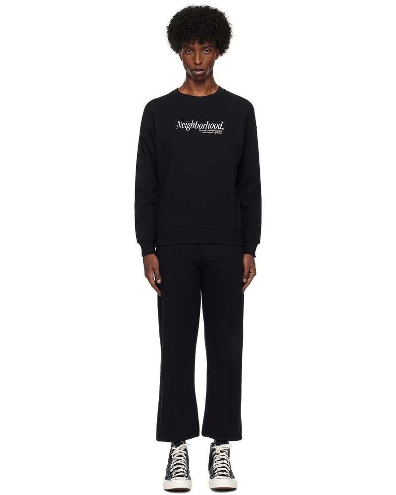 Neighborhood Black Home Sweatshirt & Sweatpants Set Black