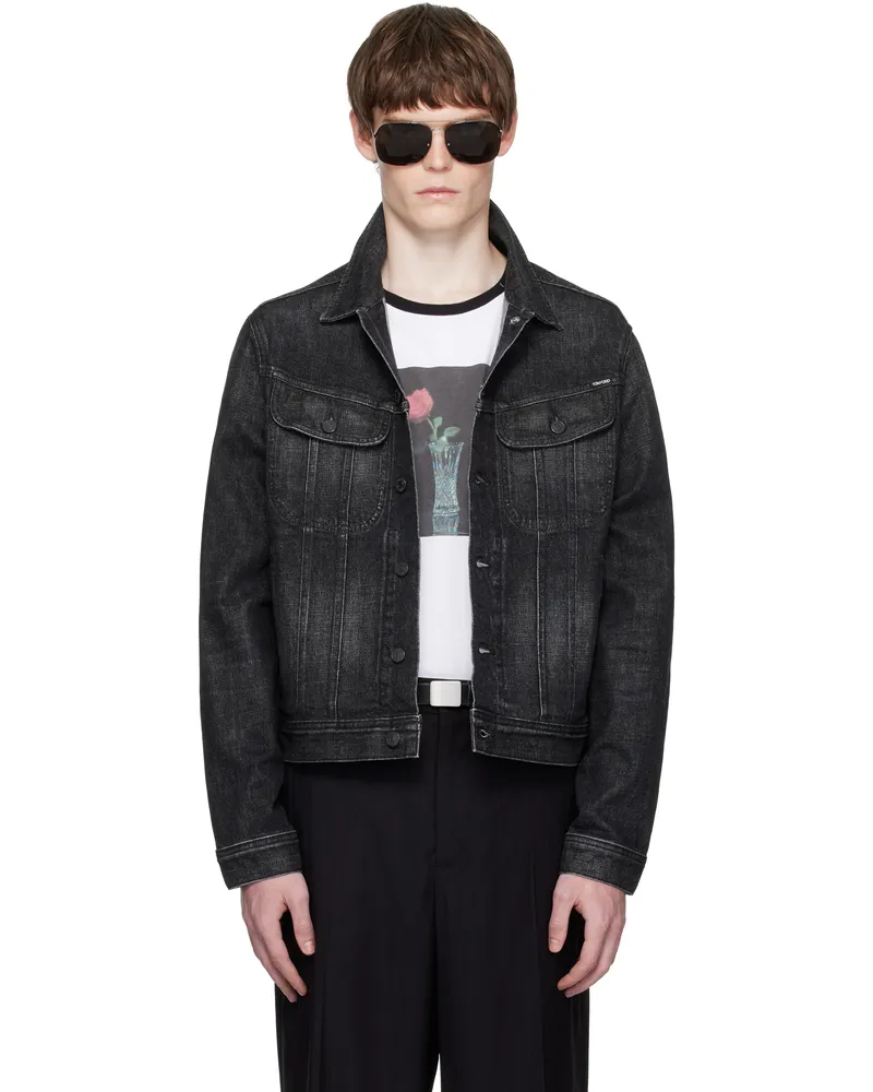 Tom Ford Black Icon Selvedge Denim Jacket Lb999