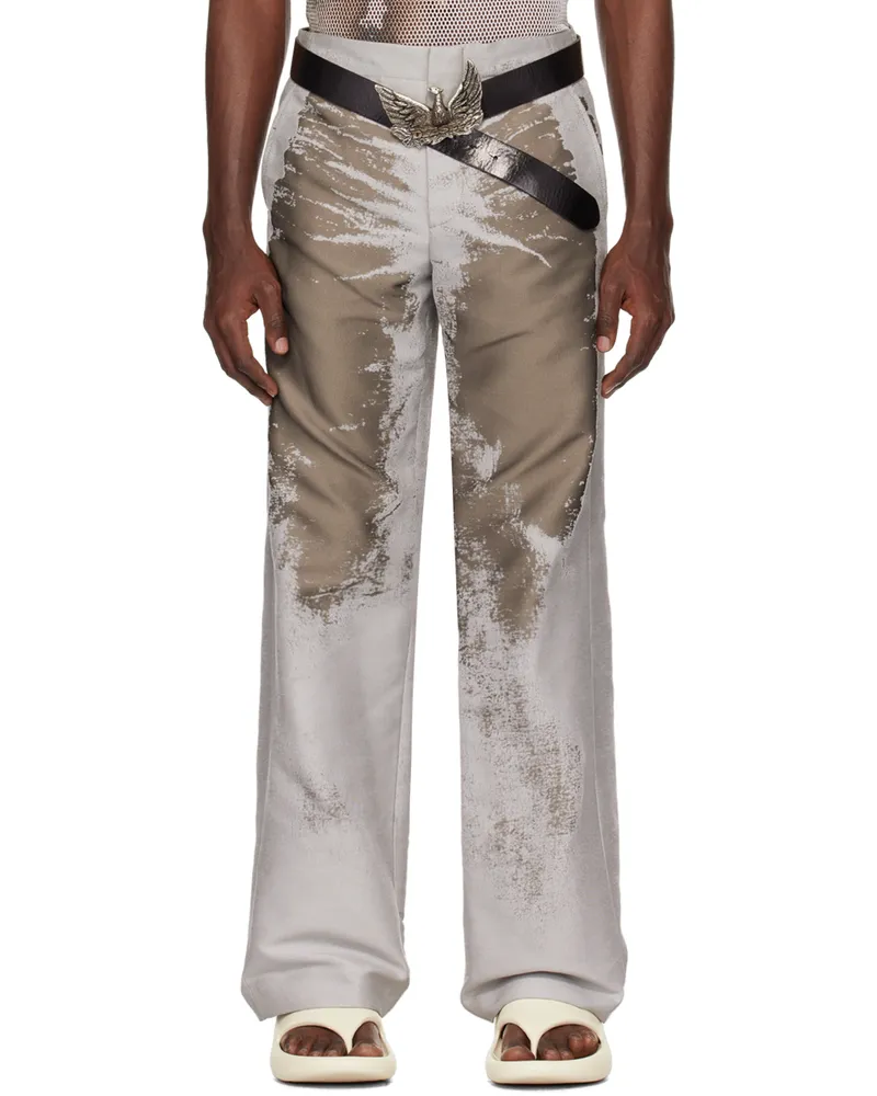 Diesel Gray & Khaki P-Stanly Trousers 9dba