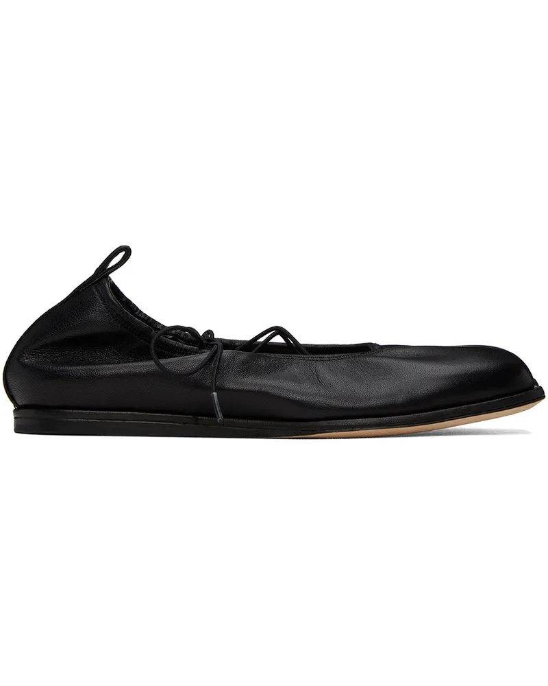 Simone Rocha Black Heart Toe Ballerina Flats Black