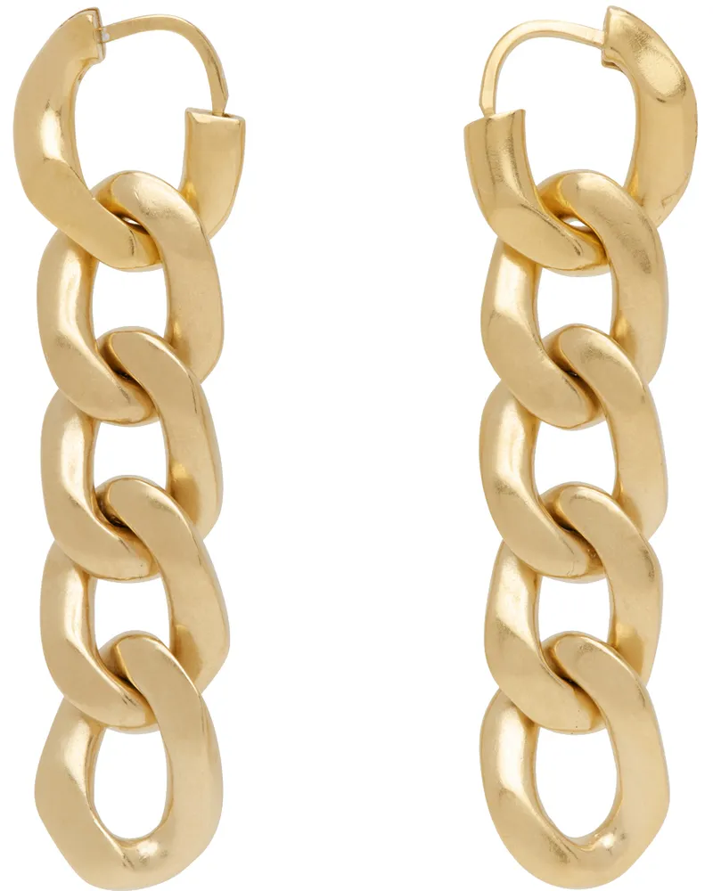 Maison Margiela Gold Gourmette Collection Earrings 950