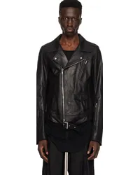 Rick Owens Black Lukes Stooges Leather Jacket Black