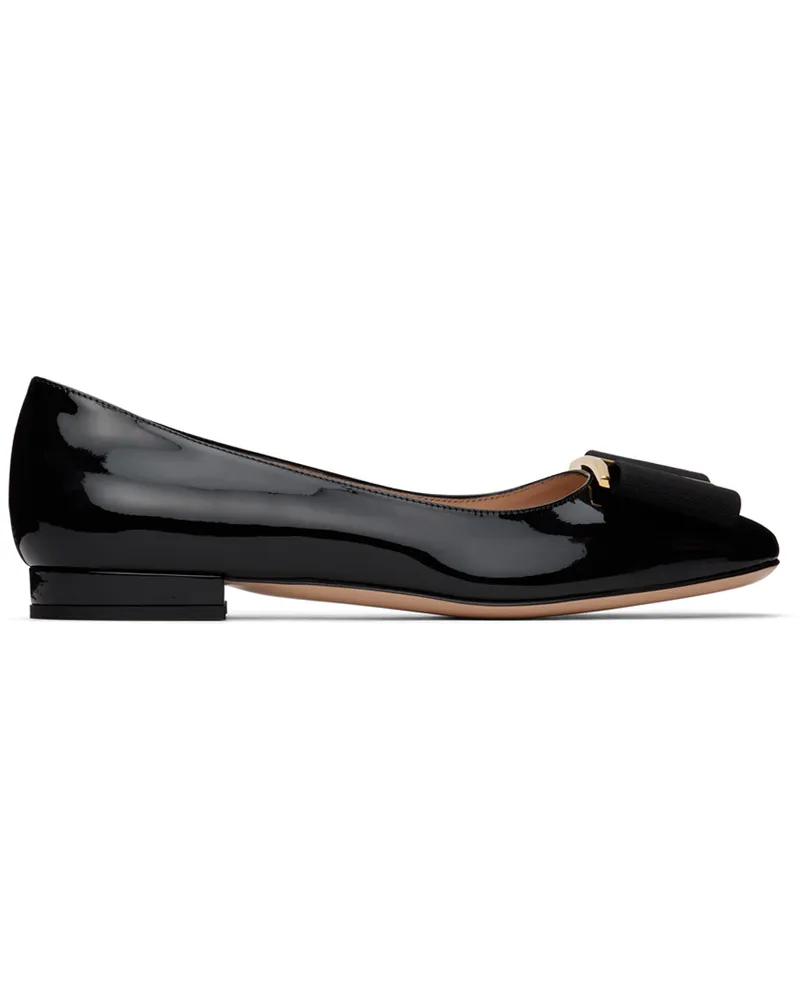 Tom Ford Black Leather & Gros Grain Audrey Ballerina Flats 1n001