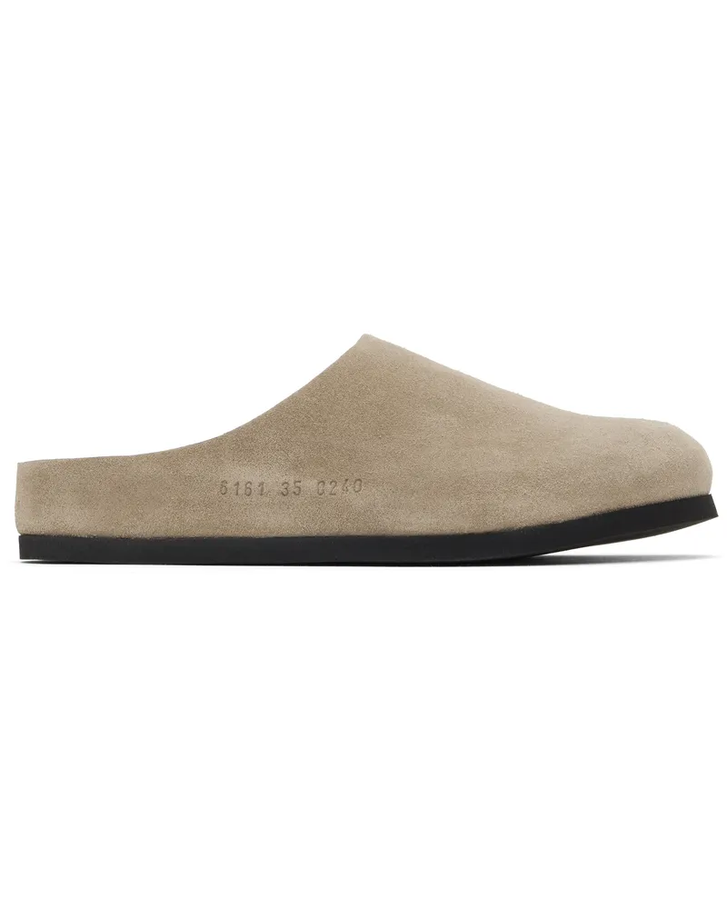 Common Projects Taupe Suede Slip-on Loafers 0240