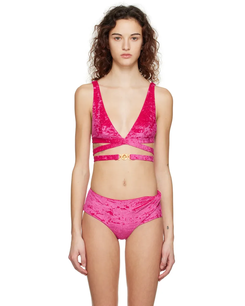 Versace Pink Medusa Biggie Bikini Top 1pk30