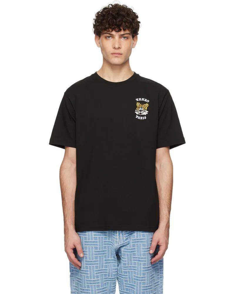 Kenzo Black Kenzo Paris VERDY Edition Embroidered T-Shirt Black
