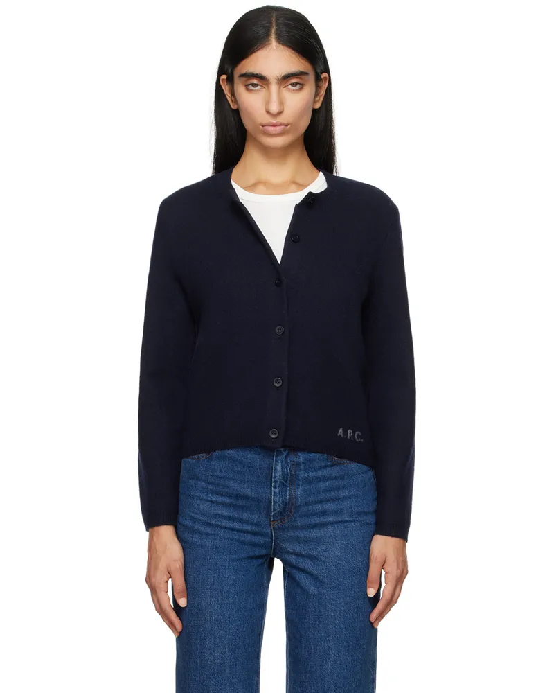 A.P.C. Navy Mila Cardigan Iak