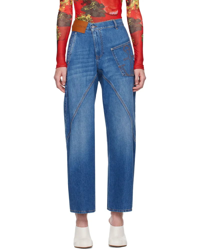 J.W.Anderson Blue Twisted Workwear Jeans 804