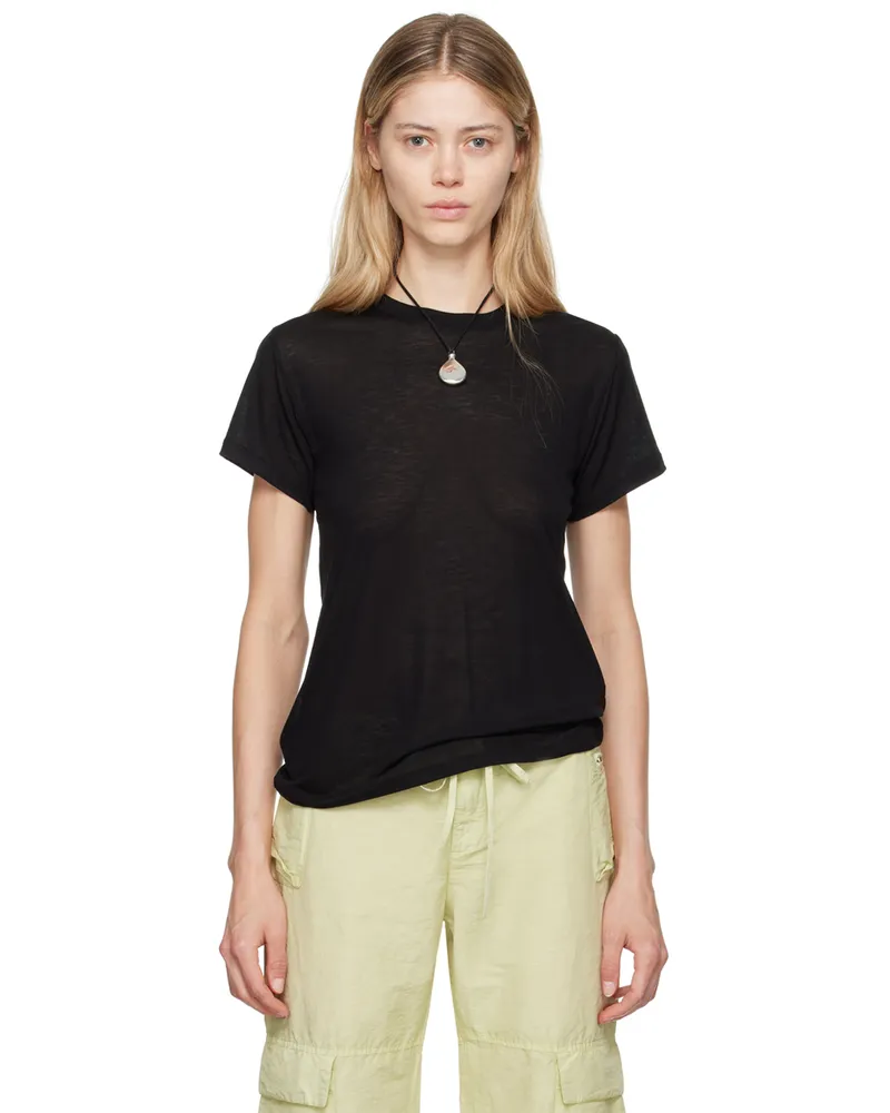 Baserange Black Bamboo Lyocell T-Shirt Black