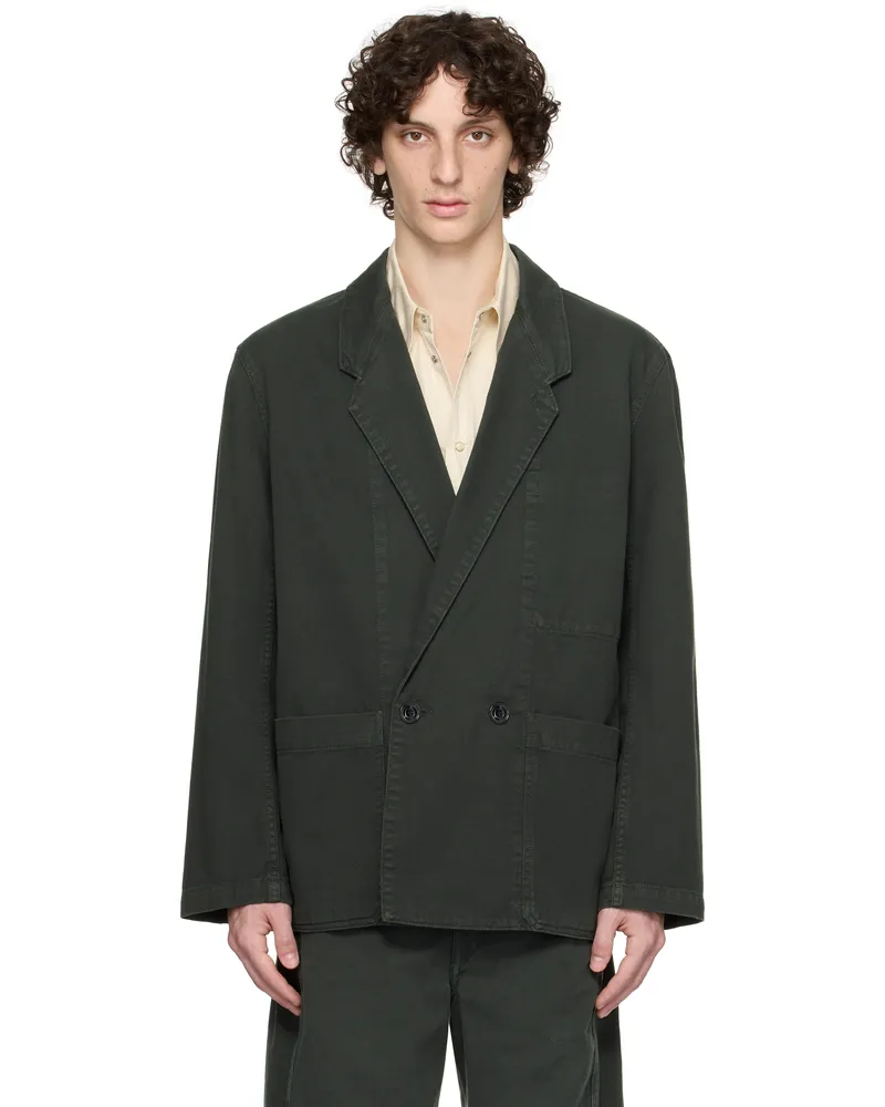 Christophe Lemaire Gray Workwear Denim Blazer Bl714