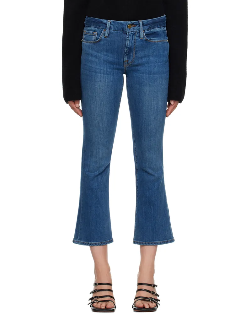 Frame Denim Blue 'Le Crop Mini Boot' Jeans Poe