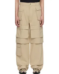 Spencer Badu Beige Safari Cargo Pants Biege