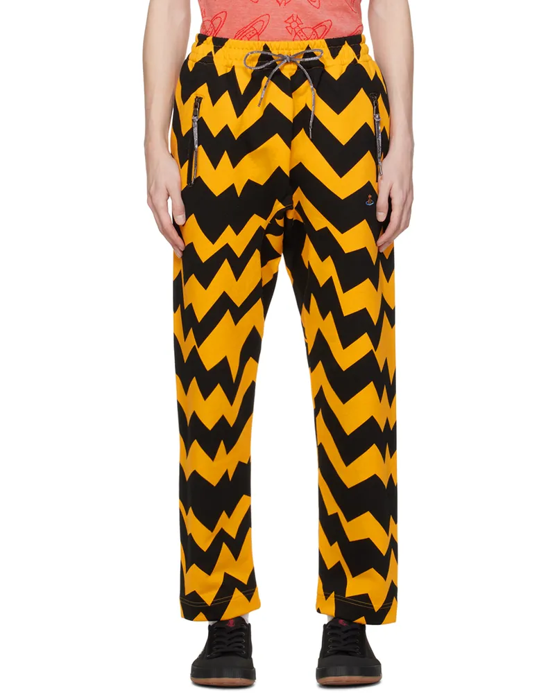 Vivienne Westwood Yellow & Black Graphic Sweatpants Ss24-e302