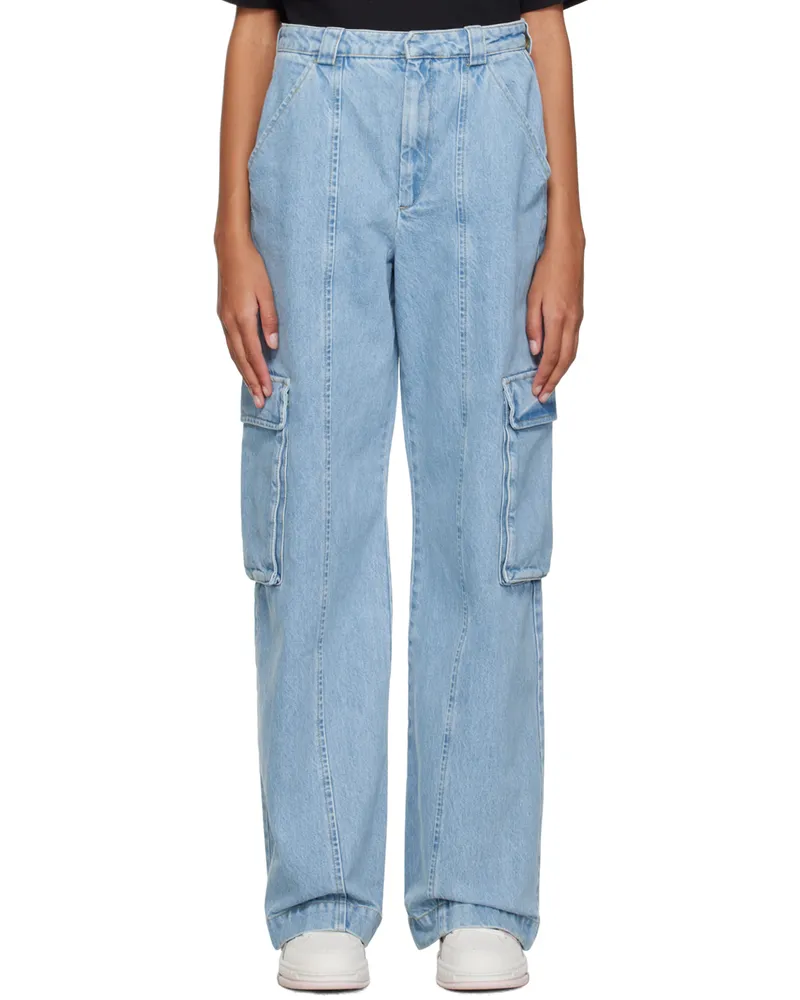 Axel Arigato Blue Patch Cargo Jeans Light